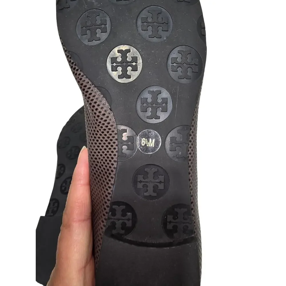 Tory Burch Benton‎ Ballet Flat Black Womens size 6.5